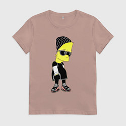 Женская футболка Барт Симпсон в тёмных очках