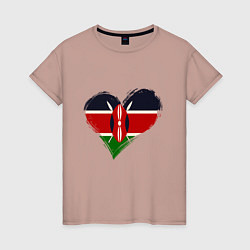 Женская футболка Сердце - Кения