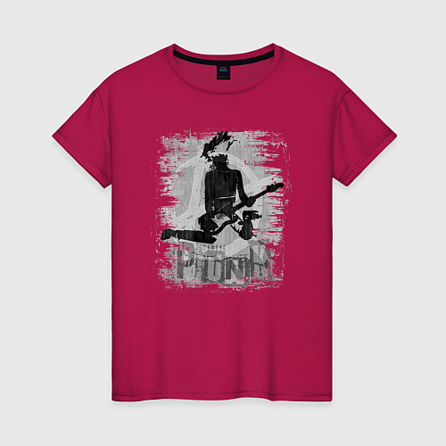 Женская футболка Punk rocker / Маджента – фото 1
