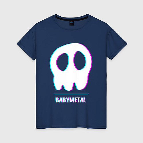 Женская футболка Babymetal glitch rock / Тёмно-синий – фото 1