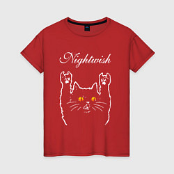 Женская футболка Nightwish rock cat