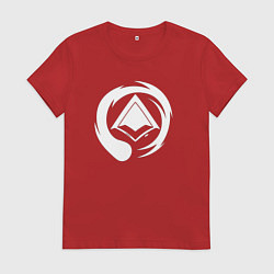 Футболка хлопковая женская ЛОГО Паладинс LOGO Paladins, цвет: красный