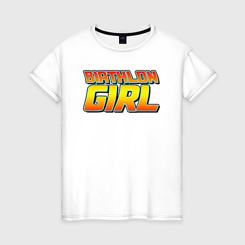 Женская футболка Биатлонистка в стиле Назад в будущее / Белый – фото 1