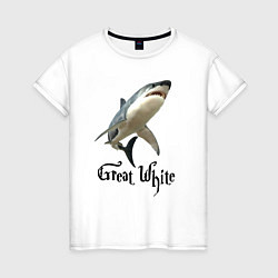 Женская футболка Большая белая акула