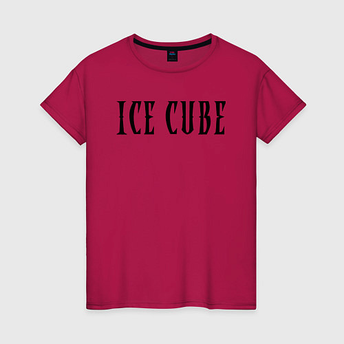 Женская футболка Ice Cube - logo / Маджента – фото 1