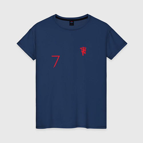 Женская футболка Manchester United - Ronaldo 7 202223 / Тёмно-синий – фото 1
