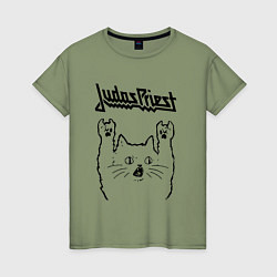 Женская футболка Judas Priest - rock cat