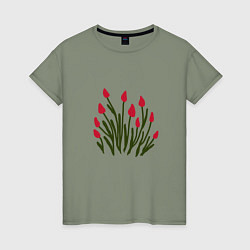 Женская футболка Simple Tulips