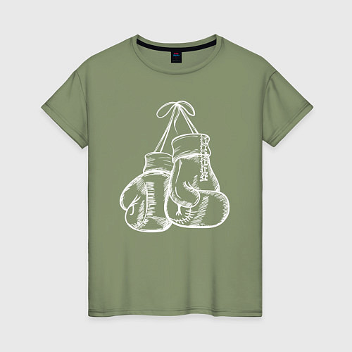 Женская футболка Боксерские перчатки на груди / Авокадо – фото 1
