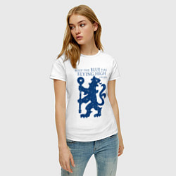 Футболка хлопковая женская FC Chelsea Lion, цвет: белый — фото 2