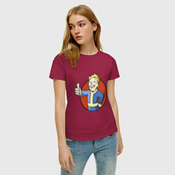 Футболка хлопковая женская Vault boy like, цвет: маджента — фото 2