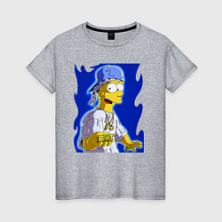 Женская футболка Крутой Барт Симпсон - Dude