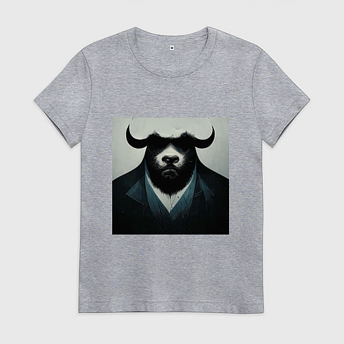 Женская футболка Бык гангстер / Меланж – фото 1