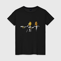 Женская футболка Pulp Simpsons - remake - Tarantino