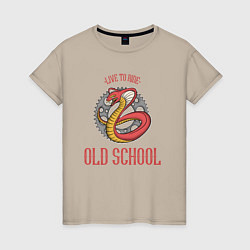 Женская футболка Live to ride - old school