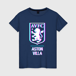 Женская футболка Aston Villa FC в стиле glitch