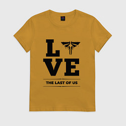 Футболка хлопковая женская The Last Of Us love classic, цвет: горчичный