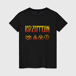 Женская футболка Led Zeppelin - logotype