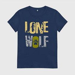 Женская футболка Lone Wolf - одинокий волк