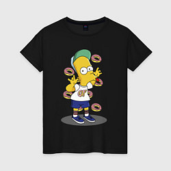 Женская футболка Барт Симпсон показывает язык