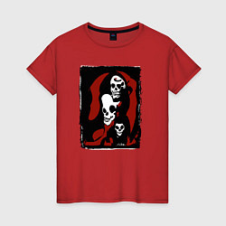 Женская футболка Призраки и черепа