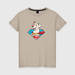Женская футболка Пес Супермена Крипто DC Лига Суперпитомцы
