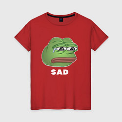Женская футболка Sad Pepe art