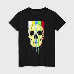 Женская футболка Color skull - vanguard