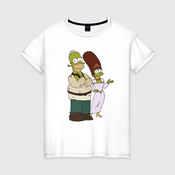 Женская футболка Homer and Marge in Shrek