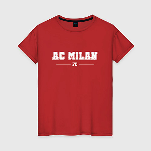 Женская футболка AC Milan football club классика / Красный – фото 1