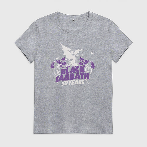 Женская футболка Black sabbath логотип группы / Меланж – фото 1