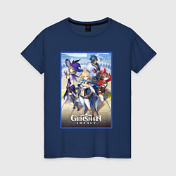 Женская футболка Genshin impact : персонажи