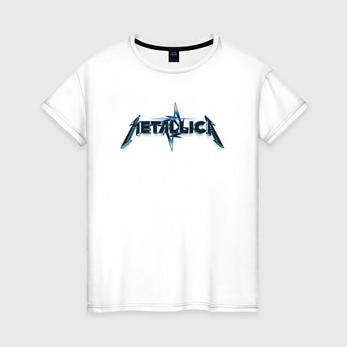 Женская футболка Metallica коллаж логотипов / Белый – фото 1