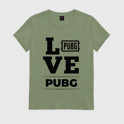 Женская футболка PUBG love classic / Авокадо – фото 1