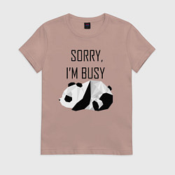 Женская футболка Извини я занят - панда