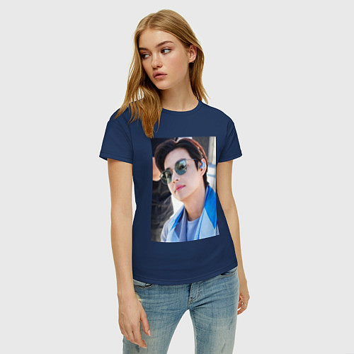 Женская футболка Тигренок Ви / Тёмно-синий – фото 3