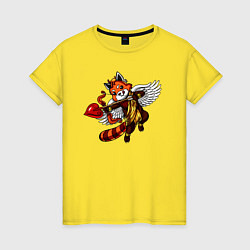 Женская футболка Красная панда купидон
