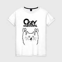 Женская футболка Ozzy Osbourne - rock cat