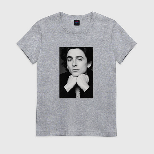 Женская футболка Timothee Chalamet Vogue 2021 / Меланж – фото 1