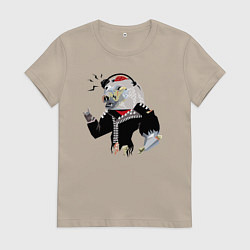 Женская футболка Zombie-bear music lover - Halloween