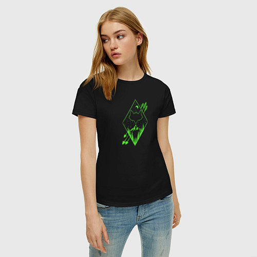 Женская футболка Лиса и стрелы / Черный – фото 3