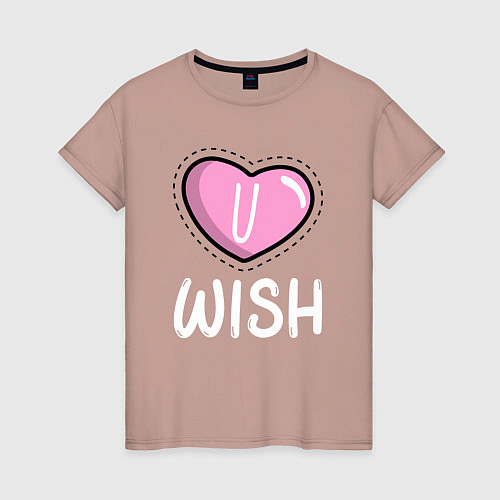 Женская футболка U wish / Пыльно-розовый – фото 1
