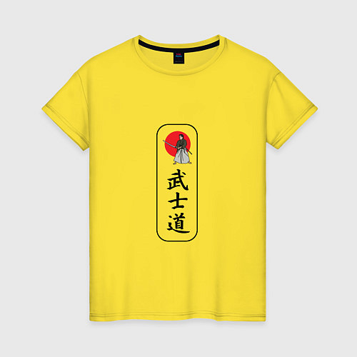 Женская футболка Бусидо / Желтый – фото 1