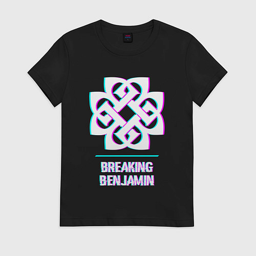 Женская футболка Breaking Benjamin glitch rock / Черный – фото 1