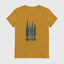 Женская футболка Лисьи Деревья