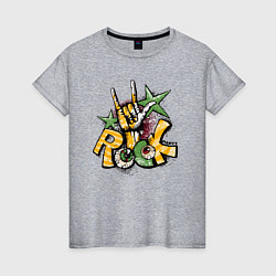 Женская футболка Граффити Rock party