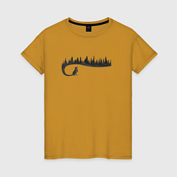 Женская футболка Лиса и лес