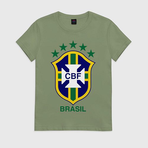 Женская футболка Brasil CBF / Авокадо – фото 1