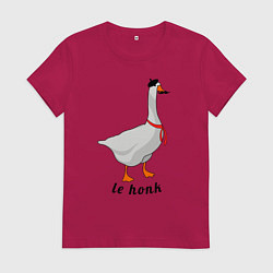 Футболка хлопковая женская Гусь Француз, цвет: маджента