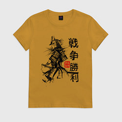 Женская футболка Самурай с мечом в шлеме